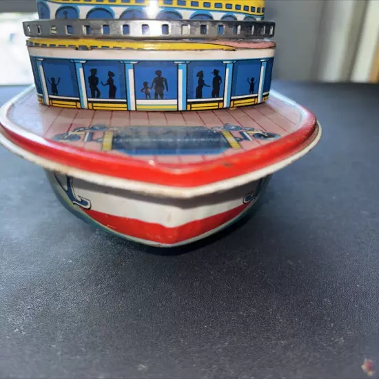 Untested Vintage 1960's Modern Toys Tin Litho Showboat Made In Japan