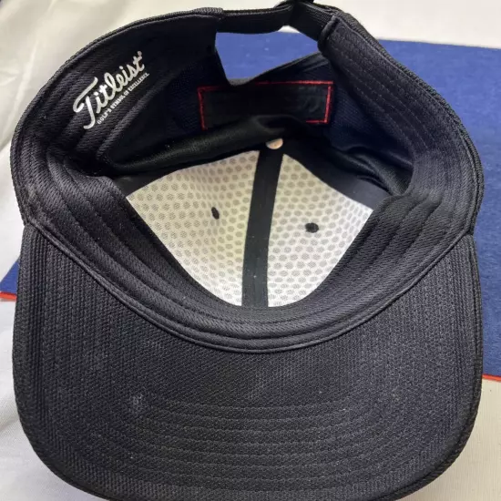 Titleist FJ Footjoy Pro V1 Golf Hat Cap Fitted Mesh Stretch fit Black OSFA