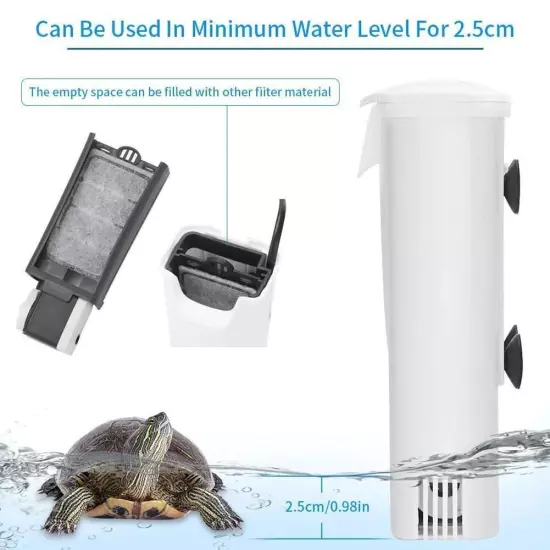 Waterfall Aquarium Filter Pump Turtle Fish Tank Low Water Level Filter Oxygen A9