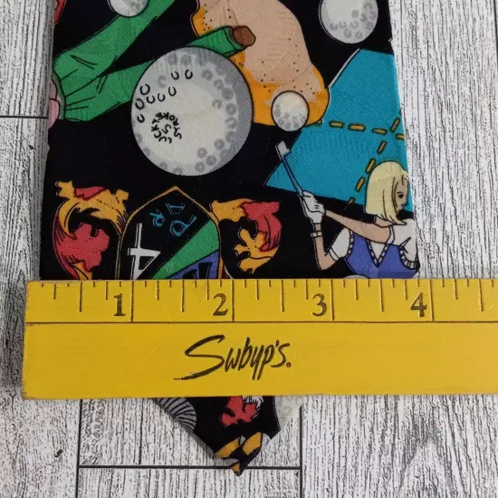 Nicole Miller 1992 Men's Collectible Golf Necktie 58" 100% Silk 