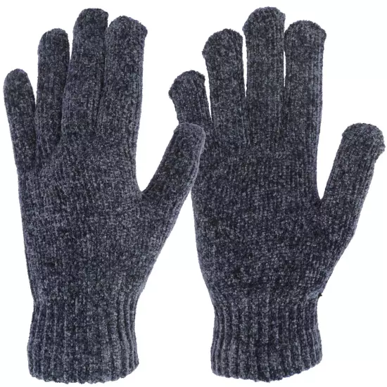 Women's Soft and Stretchy Chenille Basic Winter Magic Gloves