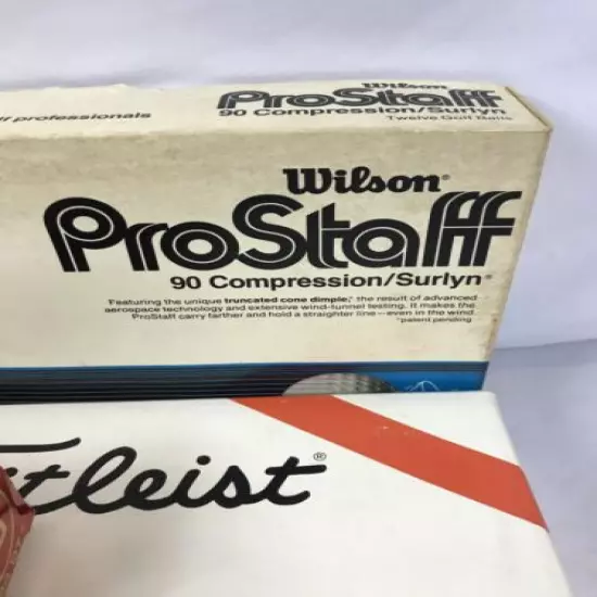 Lot Of Titleeist DT Acushnet And Wilson ProStaff Vintage Golf Balls NOS 81 Balls