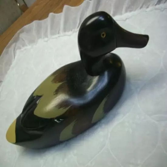 Castilian Imports Wood Carved Decoy Multi-color Duck /14.5" long x 6.25" Tall