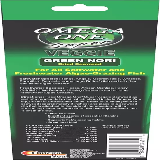 Omega One Seaweed, Green, 24 Sheets, 0.8 oz