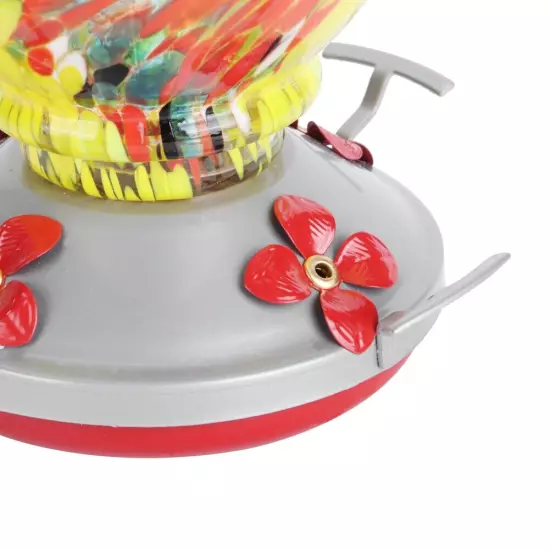 Garden Colorful Painting Bird Feeder Water Feeding Tool Equipments HD