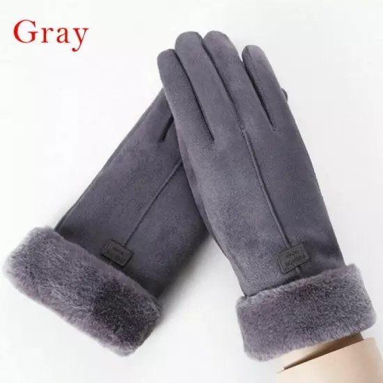 Ladies Winter Thermal Warm Soft Sheepskin Gloves Men Women One Size Warm Soft UK