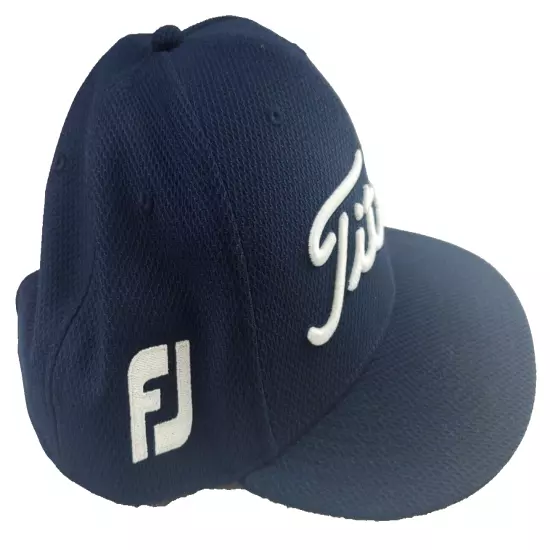 Titleist Pro V1 FJ FootJoy Logo Men's Golf Hat One Size Snapback Cap Navy Blue