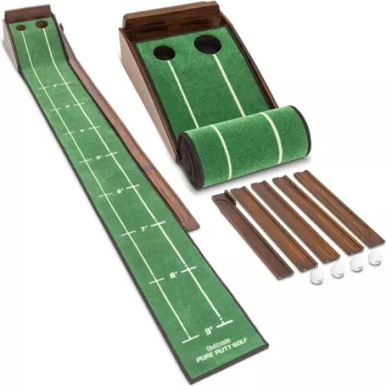 Golf 9' Putting Green Ramp - Home & Office Putting Practice Golf Practice