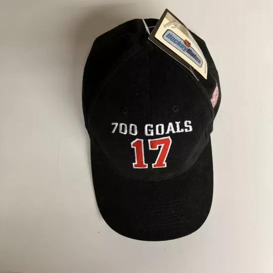 Vintage 00s Detroit Red Wings Brett Hull 700 Goals Adjustable Hat New With Tags