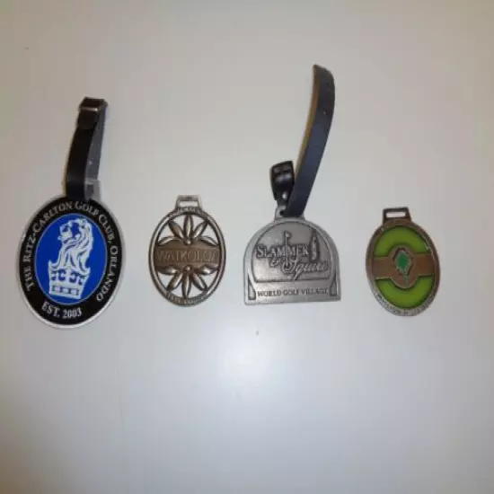 Waikoloa Slammer Squire Westin Mission Hills Ritz Carlton Golf Bag Tags Lot of 4