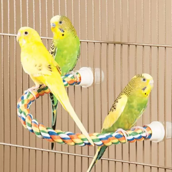 JW Pet Comfy Perch For Birds Flexible Multi-color Rope, Medium Medium, Multi 