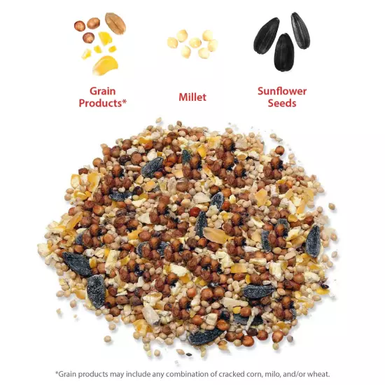 Global Harvest Foods Economy Mix Wild Bird Feed, Dry, 1 Count per Pack, 40 lb. B