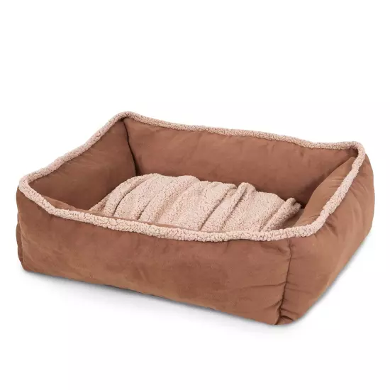 Aspen Pet Dark Tan Dig N Burrow Lounger Pet Bed