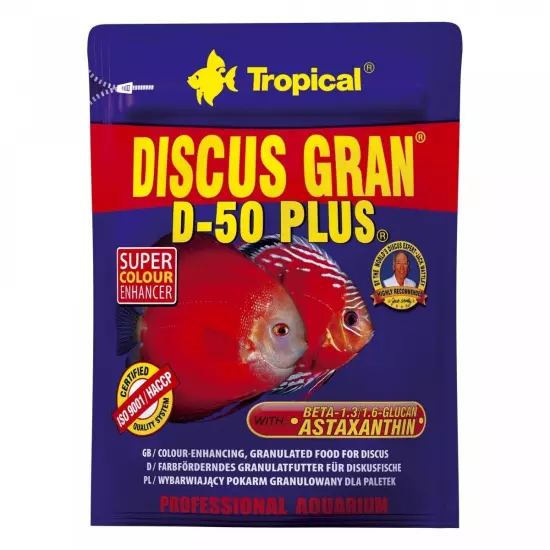 TROPICAL DISCUS D-50 GRAN PELLETS 110g - DISCUS - CYCHLID FISH