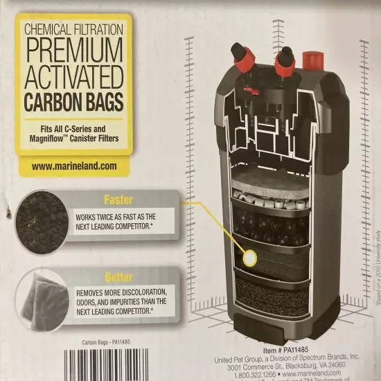 Marineland Activated Carbon Bags C-Series Canister Filters Rite-Size S/T, 2 pk