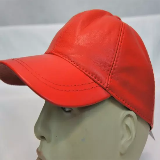 New 100% Genuine Real Lambskin Leather Baseball Cap Hat Sport Visor 31 COLORS