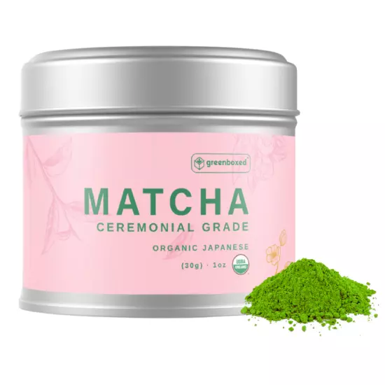 100% Grado Ceremonial - Té Verde Matcha Japonés Orgánico en Polvo - 1oz