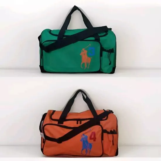 Ralph Lauren The Big Pony Travel/Gym Duffle Bag in #3 (GREEN) and #4 (ORANGE)