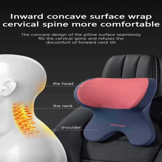 Car Lumbar Support Headrest Neck Pillow Support Neck Pillow Cushion Back Support