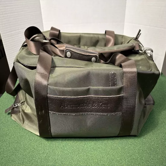 Abercrombie & Kent Large Duffle Bag Weekender Travel Safari Green With Strap