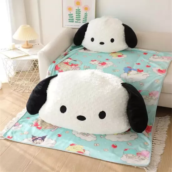 Sanrio Pochacco Headrest Safety Belt Cover Car Back Cushion Hug Pillow cushion