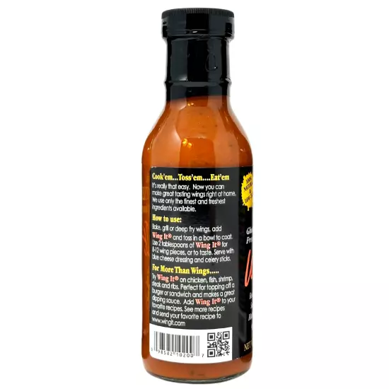 (2) 13oz Wing It Buffalo Style Chicken Wing Sauce and Basting Brush