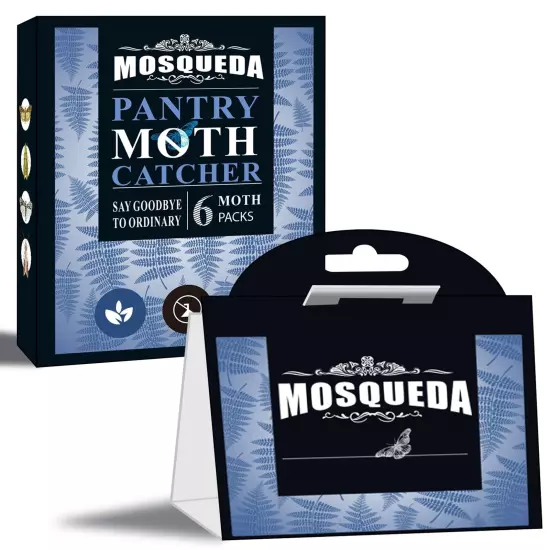 6 packs Pantry Moth Traps - Professional Sticky Glue Catchers with Pheromones