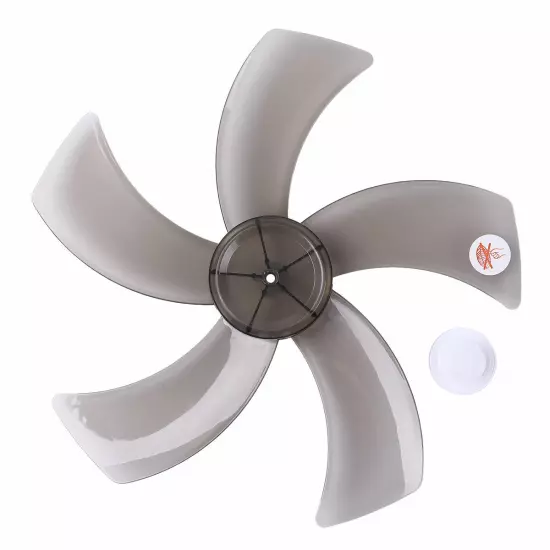 16 Inch Plastic Fan Blade 5 Leaves with Nut Cover for Standing Pedestal Fan 1Pc