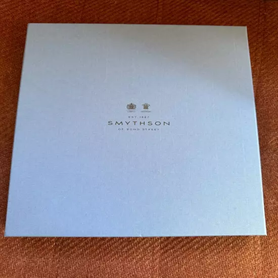 Smythson - Navy Blue - Panama Leather - Multi Zip Currency Wallet - NIB