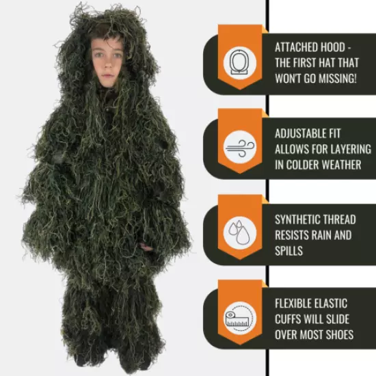 Kids Arcturus Ghost Ghillie Suit | Perfect for Hunting or Airsoft!