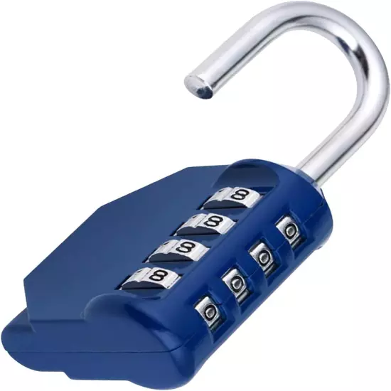 Combination Locker Lock, 4 Digit Outdoor Padlock for Gym, School, Gates, Doors, 