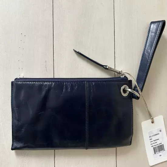 NWT HOBO Vida Wristlet Clutch Nightshade Blue Leather RP $98