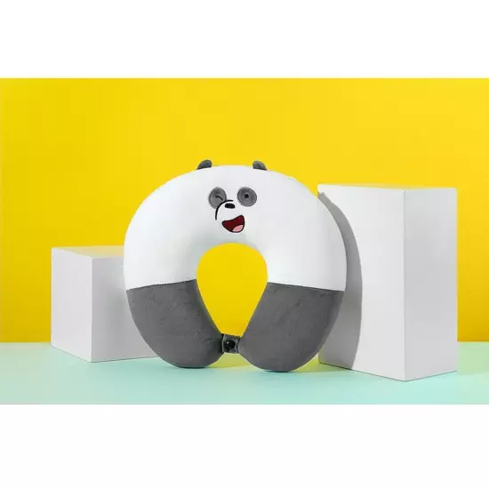 Miniso x We Bere Bear Plush Neck Pillow Travel Support Head Panda Gizzly IceBear