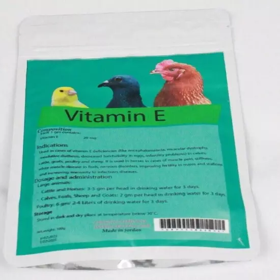 Poultry Chicken Vitamins E Vitamins powder Vitamins 100g Vitamins E 