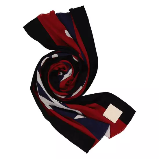 Bally Men's Corvette / Midnight Logo-Patch Fringed Scarf