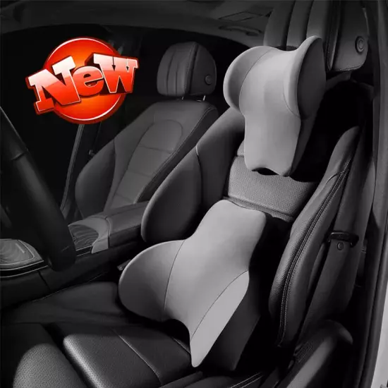 Car Headrest Auto Neck Protection Pillow Waist Rest Car Lumbar Back Cushion