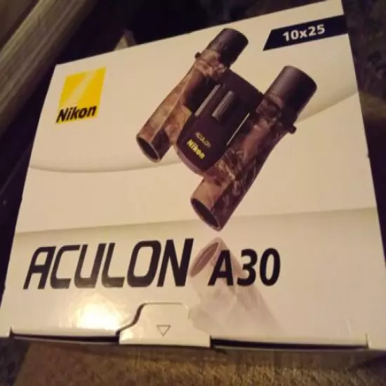 Nikon 10x25 Aculon A30 Roof Prism Binocular with 5.0 Degree Angle of View, NEW 