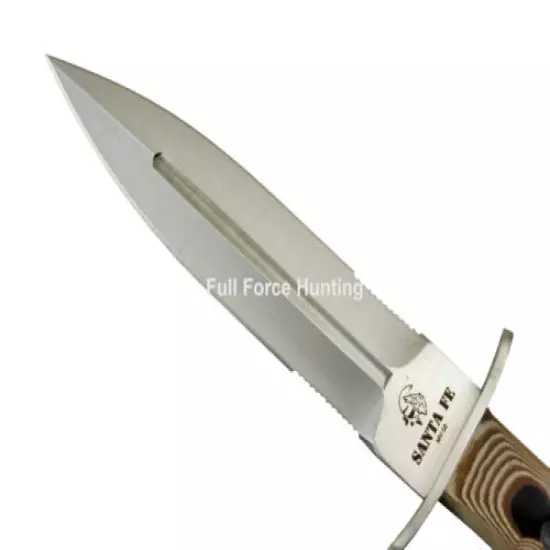 J&V Adventure Knives Santa Fe Dagger Micarta Tactical Survival Knife Full Tang