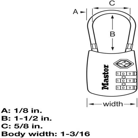 TSA Set Your Own Combination Luggage Lock, TSA Approved Lock with Code for Lugga