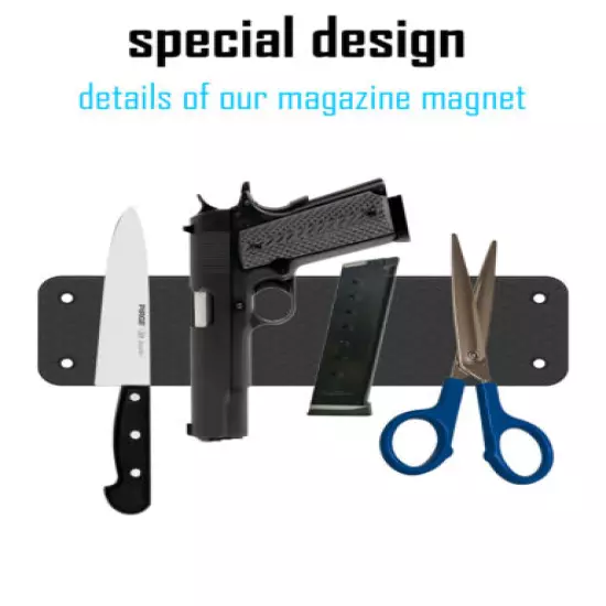 Magnetic Ammunition Holder for Gun Magazines and Clips. Gun Magnet Double Sided