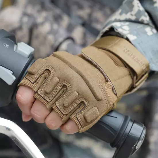 Military Army Shooting Fingerless Gloves Half Finger Tactical Gloves for Men