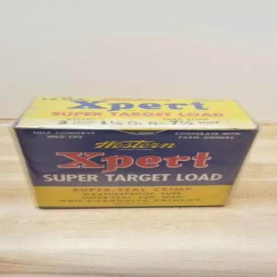 VINTAGE WESTERN XPERT 12 GA. 7 1/2 Shot SUPER TARGET LOAD EMPTY BOX "TRAP LOAD"