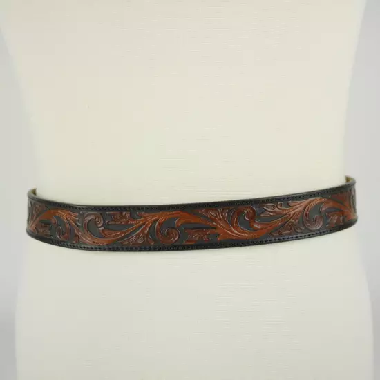 SILVER CREEK Western Leather Men's 42 Brown embroidered leather & Eagle Buckle