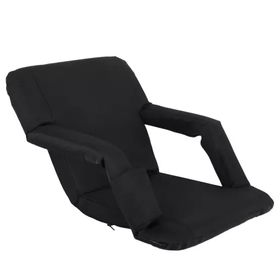 5 Reclining Positions Ergonomics Stadium Seats Chairs For Bleachers Black