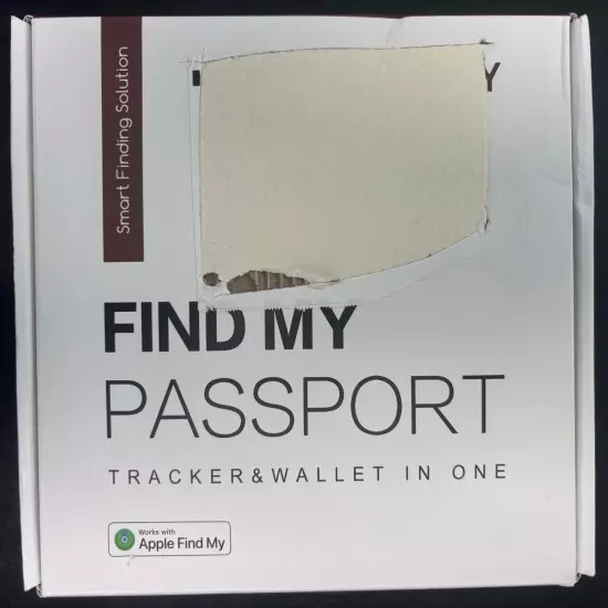 Coredy Passport Holder with Bluetooth Tracker, Works w. Apple Find My (iOS Only)