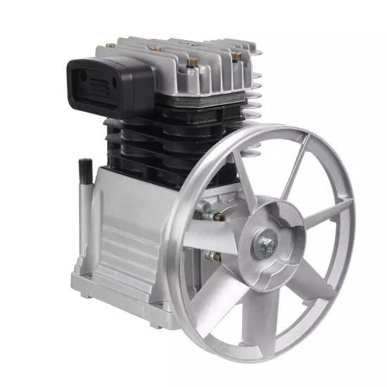 3HP Air Compressor Pump Head Aluminum 2.2KW 1.0mpa 2 Cylinder 1 Stage 250L/66Gal