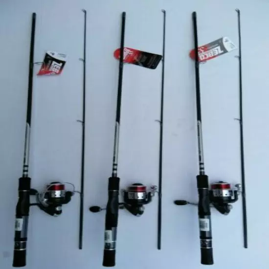 New Zebco 33sp Authentic Spinning Z-GLASS Rod Medium 6' REEL Combo 