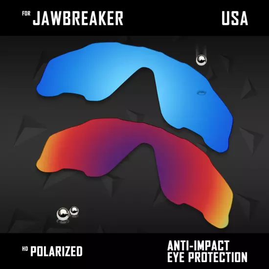 Anti Scratch Polarized Replacement Lenses for-Oakley Jawbreaker OO9290 Opt