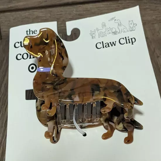 The Cuddle Collab Target Limited Edition Acrylic Dachshund Claw Hair Clip NEW