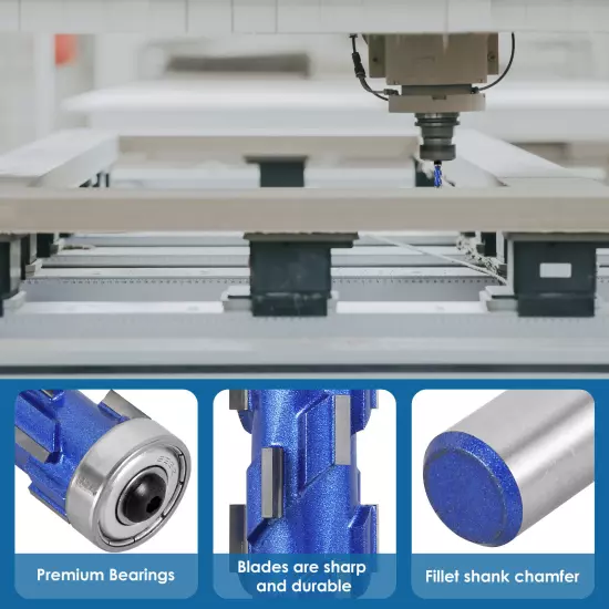 1/2inch Shank Flush Trim Router Bit Flush Trimming Bit Sturdy Double belRA